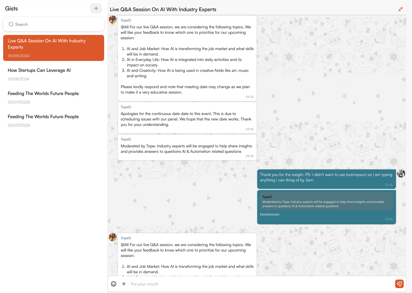Spaces product preview